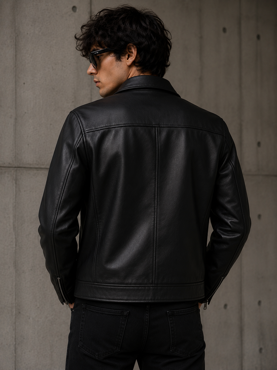 Rove Black Leather Jacket - Image 2